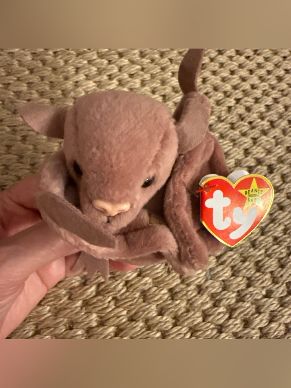 Ty Beanie Baby 1996 Batty the Brown Bat w Tags